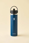 Hydro Flask Wide Mouth Flex Straw 24 oz Water Bottle In Indigo At Urban Outfitters In Blue