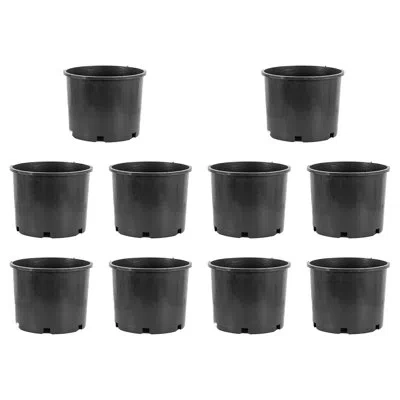 Hydrofarm 10 -piece Plastic Nursery Pot Set