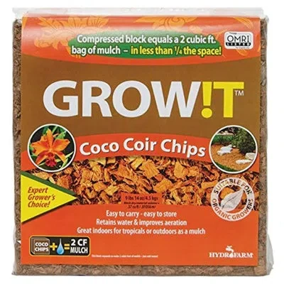 Hydrofarm Coco Coir Tropical Planting Watering And Maintenance In Brun