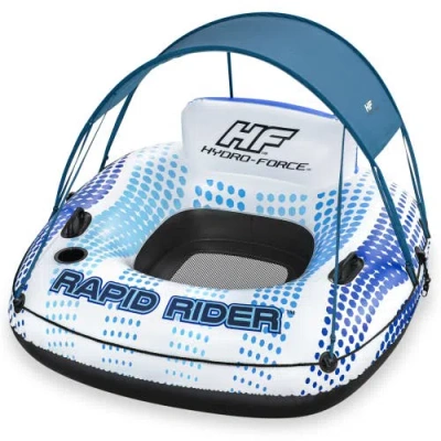 Hydro-force 54" X 54" Rapid Rider Canopy Tube W/ Builtin Cup Holder In Animal Print