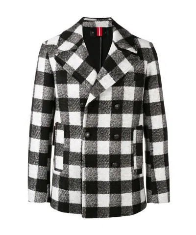 Hydrogen Checkered Suit Jacket In Black