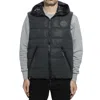 Hydrogen Hooded Vest Down Jacket In Black