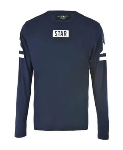 Hydrogen Logo Long-sleeved T-shirt In Black