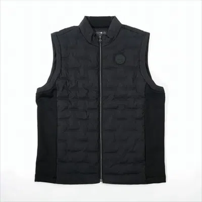 Hydrogen Quilted Sleeveless Vest With Geometric Pattern In Black
