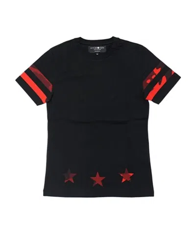 Hydrogen T-shirt With Round Neck And Short Sleeves In Black