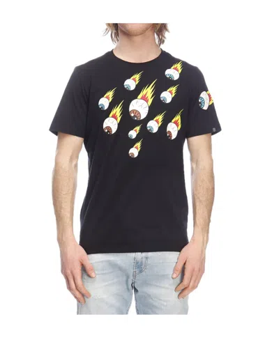 Hydrogen T-shirt With Round Neck And Short Sleeves In Black