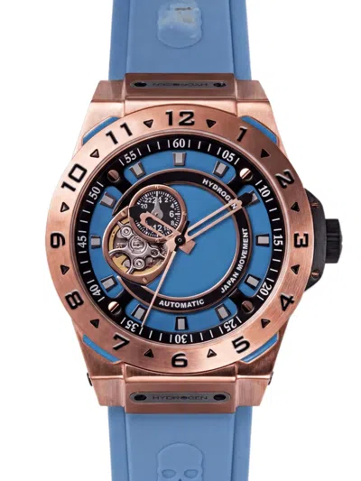 Hydrogen Vento 40mm Skeleton Dial Automatic Watch In Blue