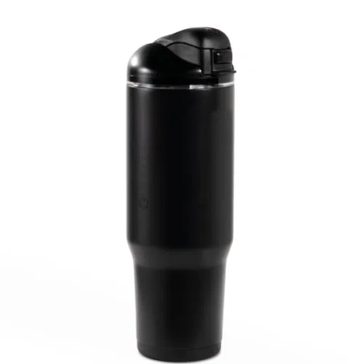 Hydrojug Ease2o 32oz Insulated Stainless Steel Water Bottle With Dual Sip & Chug Lid In Black