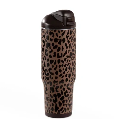 Hydrojug Ease2o 32oz Insulated Stainless Steel Water Bottle With Dual Sip & Chug Lid In Animal Print