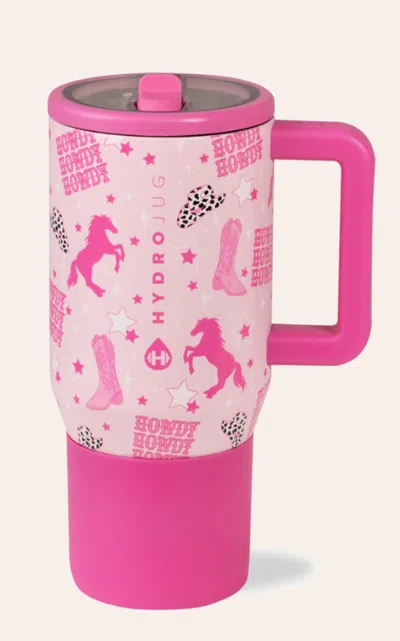Hydrojug Hot Pink Cowgirl 20 oz Traveler Insulated Mug