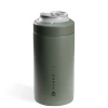 Hydrojug Standard Can Cooler, Insulated Stainless Steel Cup With Screw-top Ring & Non-slip Rubber Ba In Green