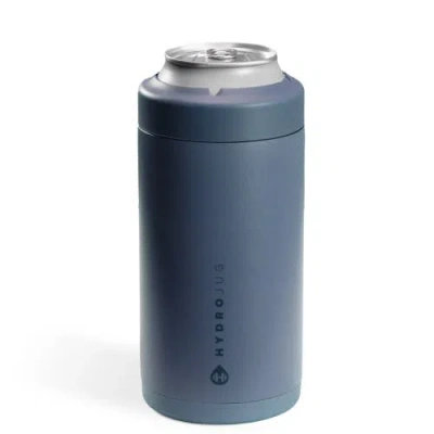 Hydrojug Standard Can Cooler, Insulated Stainless Steel Cup With Screw-top Ring & Non-slip Rubber Ba In Blue