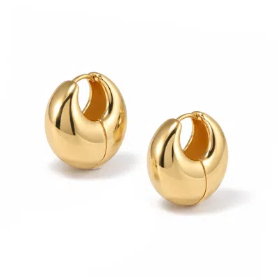 Hye Jane Jewelry Women's Gold Angelina Puffy Hoop Earrings