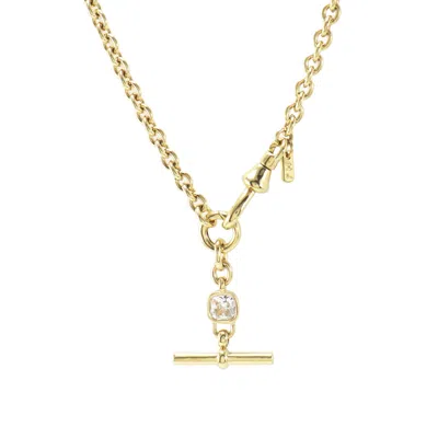 Hye Jane Jewelry Women's Gold Astra Solitaire T-bar Necklace