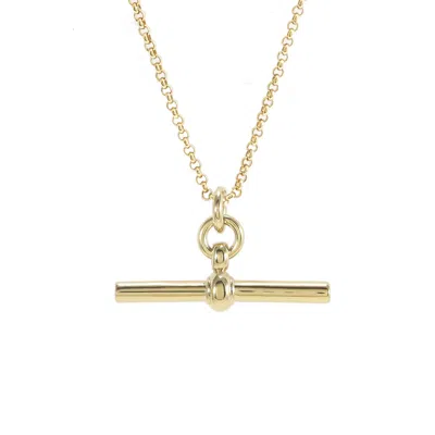 Hye Jane Jewelry Women's Gold Kin Large Classic T-bar Necklace