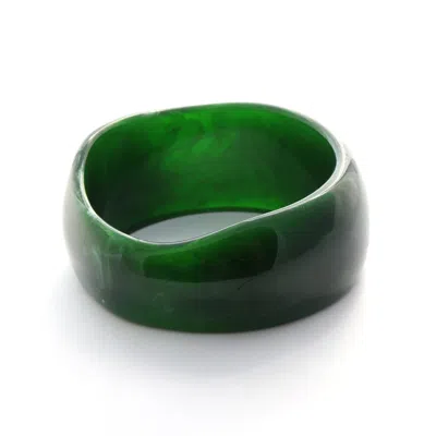 Hye Jane Jewelry Women's Moss Green Resin Forma Cuff