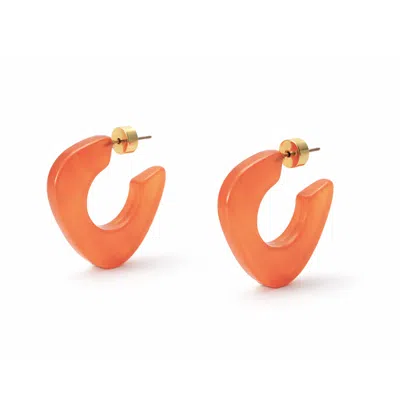 Hye Jane Jewelry Women's Red Lina Terra Cotta Catseye Hoops