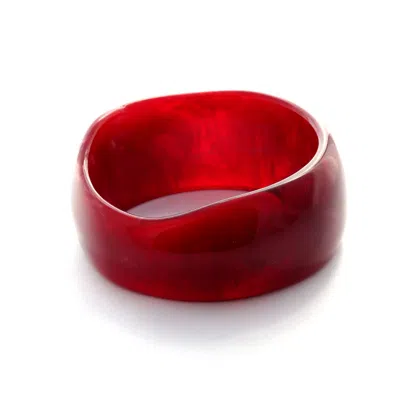 Hye Jane Jewelry Women's Red / Pink Forma Raspberry Resin Bangle In Red/pink