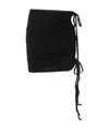 Hyein Seo Asymmetric Cut-out Strap-detail Skirt In Black