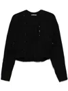 Hyein Seo Bead Embellishment Cardigan In Black