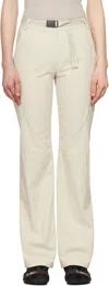 Hyein Seo Beige Low-rise Belted Trousers In Ivory