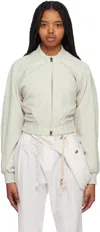 Hyein Seo Beige Reversible Bomber Jacket In Light Grey