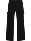 Hyein Seo Belted Flared Trousers In Schwarz