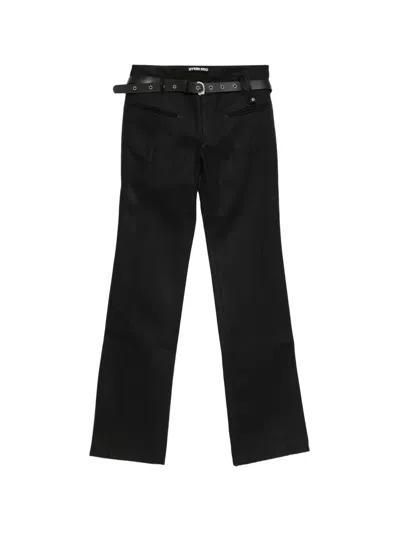 Hyein Seo Belted Pocket Trousers In Black