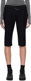 Hyein Seo Black Charm Bag Capri Trousers In Black
