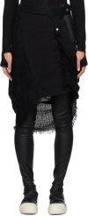 Hyein Seo Black Fringed Midi Skirt In Black