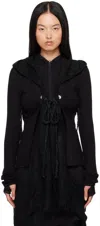 Hyein Seo Black Hooded Jacket In Black