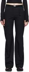 Hyein Seo Black Low-rise Belted Trousers In Black