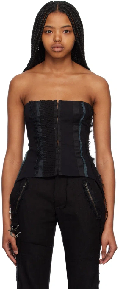 Hyein Seo Black Patchwork Camisole