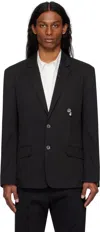 Hyein Seo Black Seed Charm Blazer In Black