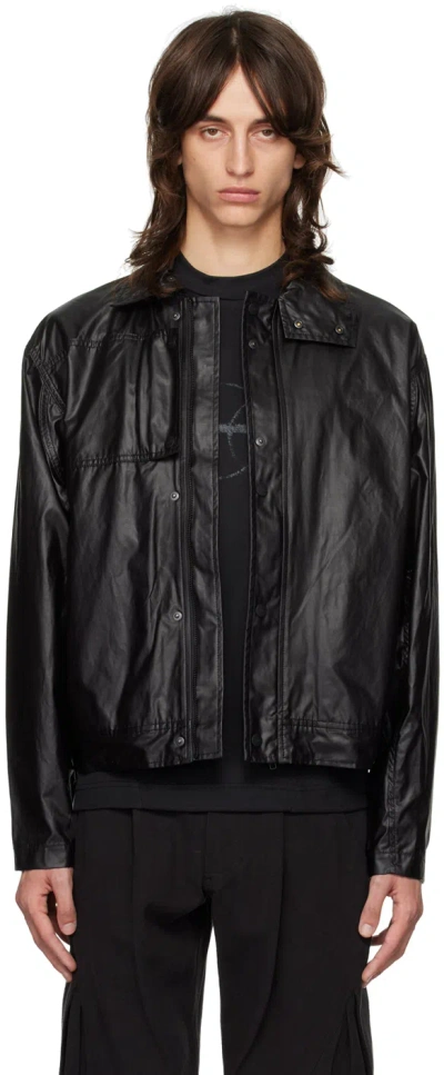 Hyein Seo Black Waxed Cotton Jacket