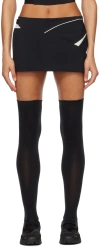 Hyein Seo Black Wrap Miniskirt In Black