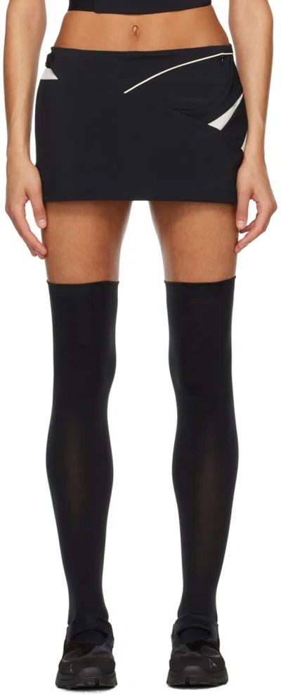 Hyein Seo Black Wrap Miniskirt