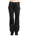 Hyein Seo Black & Gray Convertible Patchwork Trousers In Black