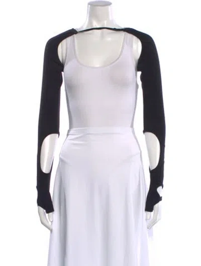Pre-owned Hyein Seo Crew Neck Long Sleeve Top In White