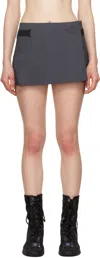Hyein Seo Gray Pleated Wrap Miniskirt In Dark Grey