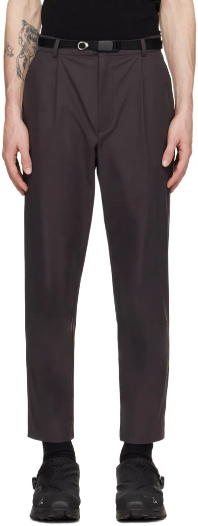 Hyein Seo Gray Slim Trousers In Dark Grey