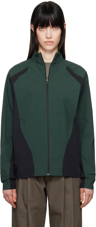 Hyein Seo Green Zip-up Track Jacket In Forest Green