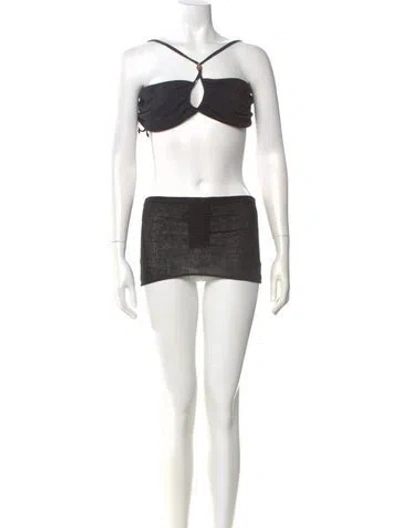 Pre-owned Hyein Seo Halterneck Sleeveless Crop Top In White