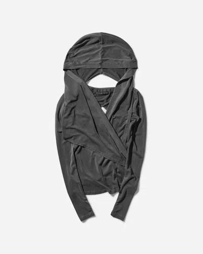 Hyein Seo Hooded Jersey Top Charcoal In Grey