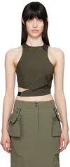 Shop Hyein Seo Khaki Cinched Halter Tank Top