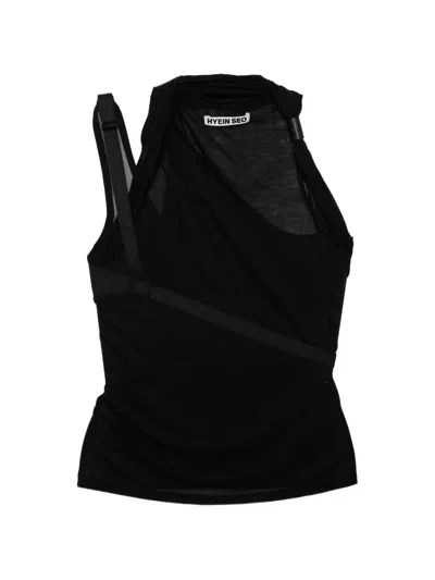 Hyein Seo Knotted Tank Top In Black