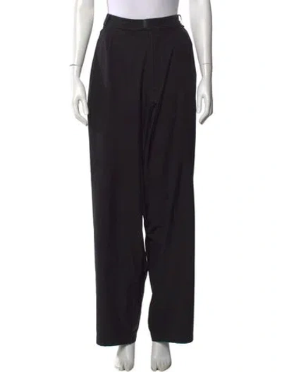 Pre-owned Hyein Seo Linen Wide Leg Pants In Black