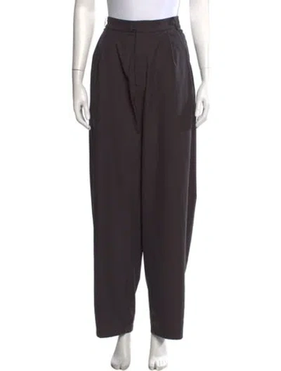 Pre-owned Hyein Seo Linen Wide Leg Pants In Gray