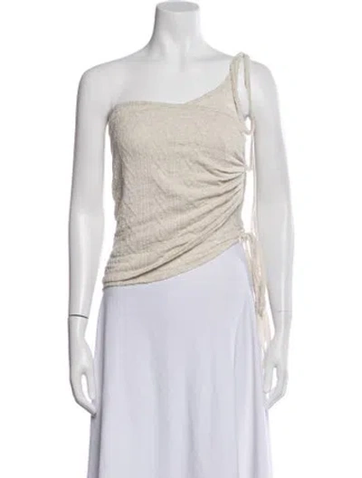 Pre-owned Hyein Seo One-shoulder Sleeveless Top In Neutral