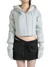 Hyein Seo Padded Crop Jacket In Grey